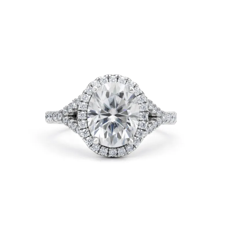 Joy Halo Oval Cut Moissanite Ring sold by Ghetluxe