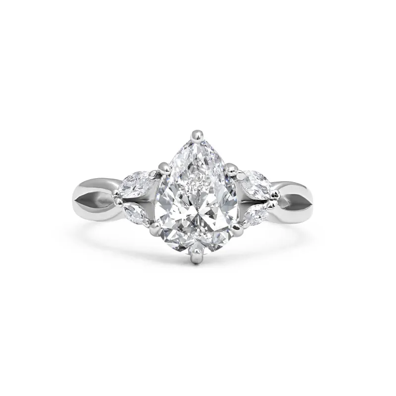 Willow Pear Cut Moissanite Ring sold by Ghetluxe