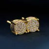 Round Micro Pave Moissanite Stud Earrings sold by Ghetluxe