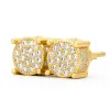 Round Micro Pave Moissanite Stud Earrings sold by Ghetluxe