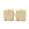 Round Micro Pave Moissanite Stud Earrings sold by Ghetluxe