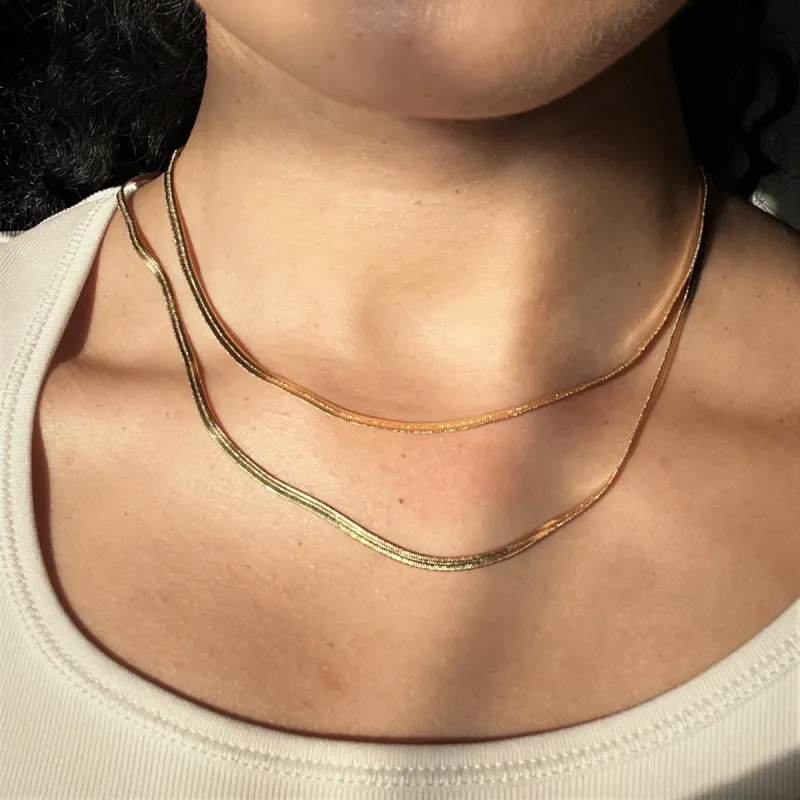 3mm Herringbone Necklace sold by Ghetluxe