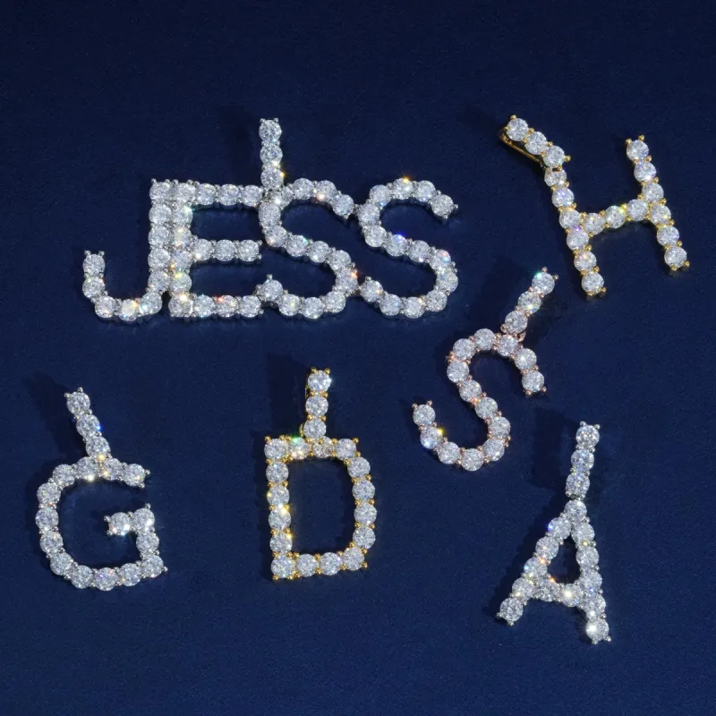 Custom Diamond Letter Pendant sold by Ghetluxe