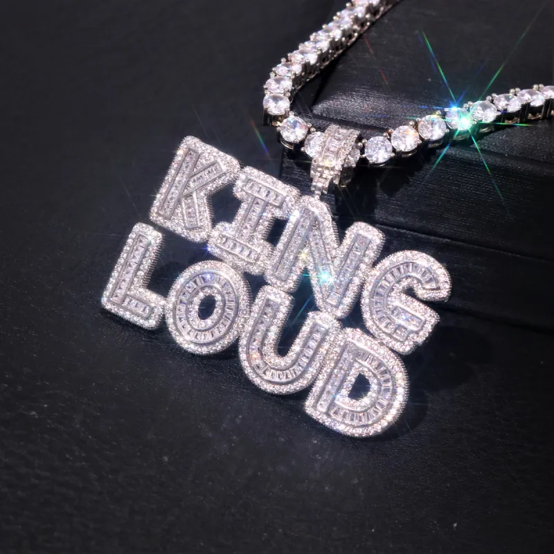 Small Rock Candy Diamond Letter Pendant sold by Ghetluxe
