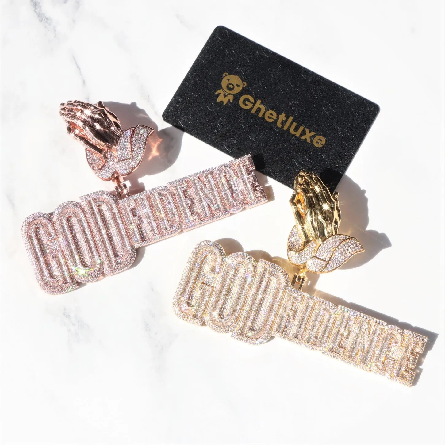 Baguette GOD fidence Pendant sold by Ghetluxe product image thumbnail 3