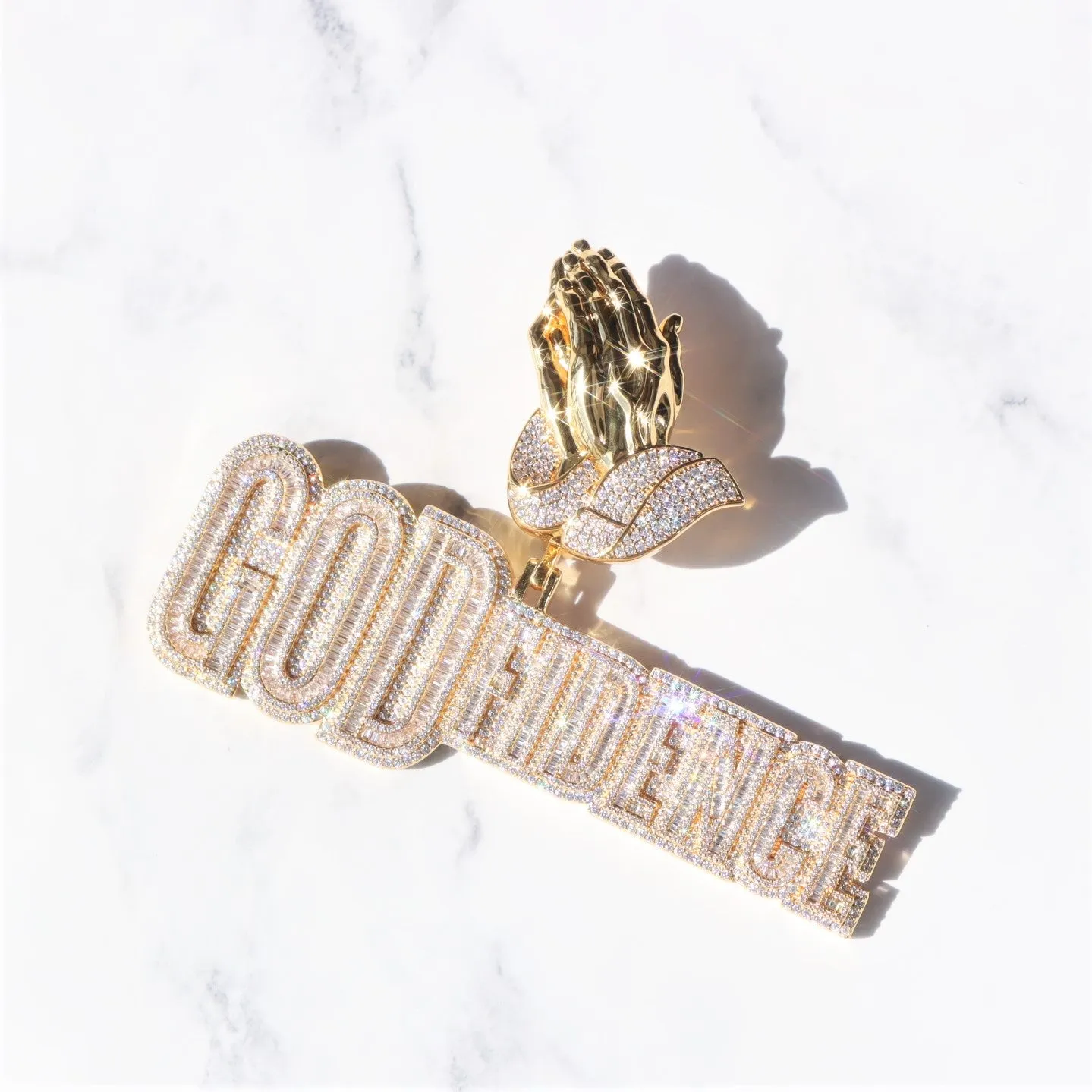 Baguette GOD fidence Pendant sold by Ghetluxe product image thumbnail 2