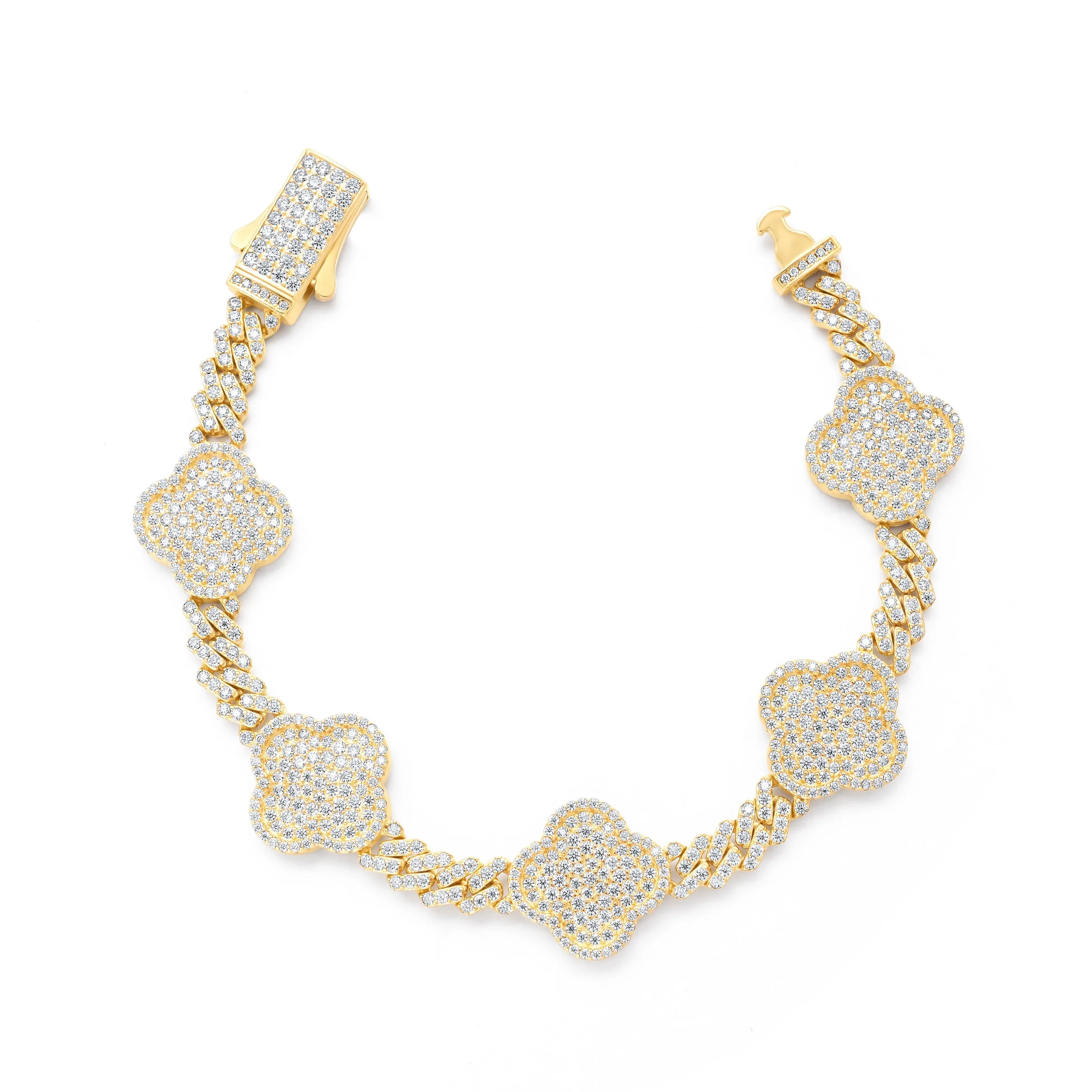 Diamond Clover Bracelet in Sterling Silver sold by Ghetluxe product image thumbnail 5