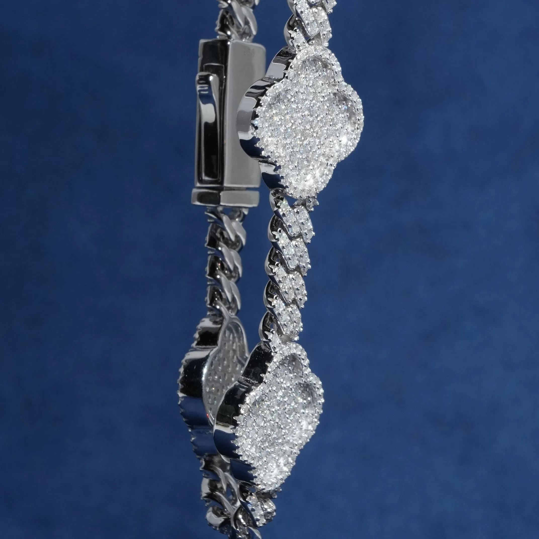 Diamond Clover Bracelet in Sterling Silver sold by Ghetluxe product image thumbnail 3