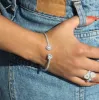 Women's Baguette Heart Cuff Ring sold by Ghetluxe
