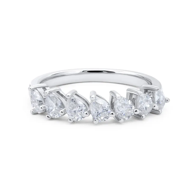 Seven Stone Pear Cut Diamond Ring sold by Ghetluxe