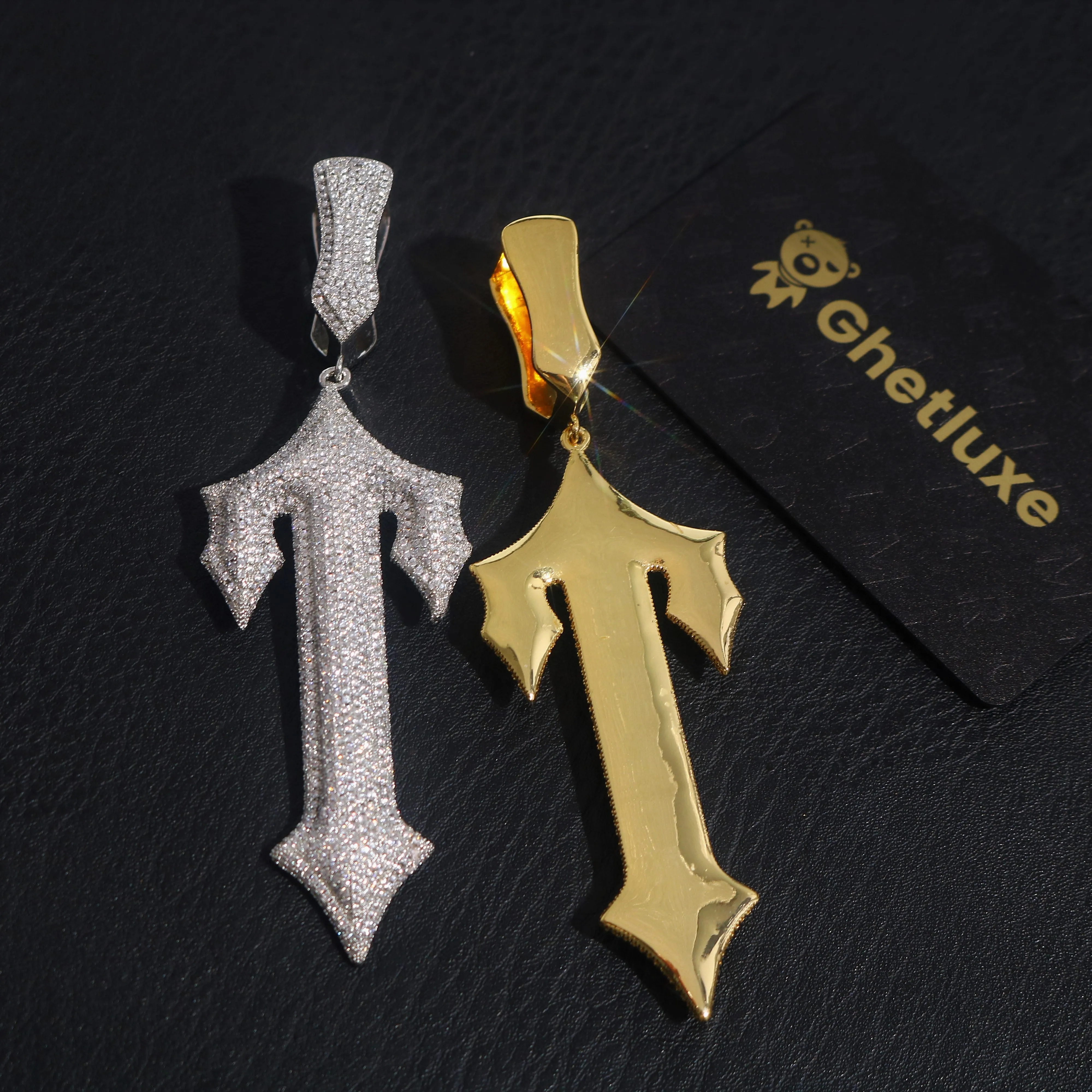 Large Full Iced T Pendant sold by Ghetluxe product image thumbnail 3