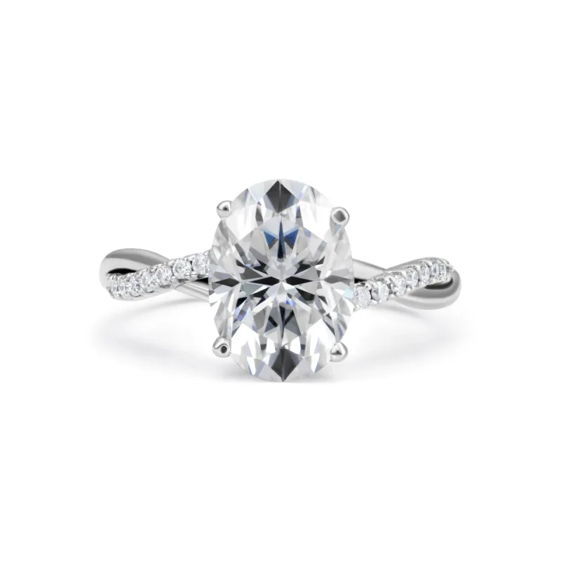 Twisted Vine Oval Cut Moissanite Ring sold by Ghetluxe