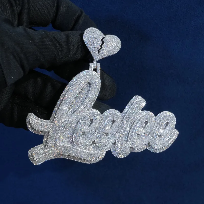 Capitalized Script Custom Name Pendant sold by Ghetluxe