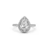 Adorned Halo Pear Cut Moissanite Ring sold by Ghetluxe