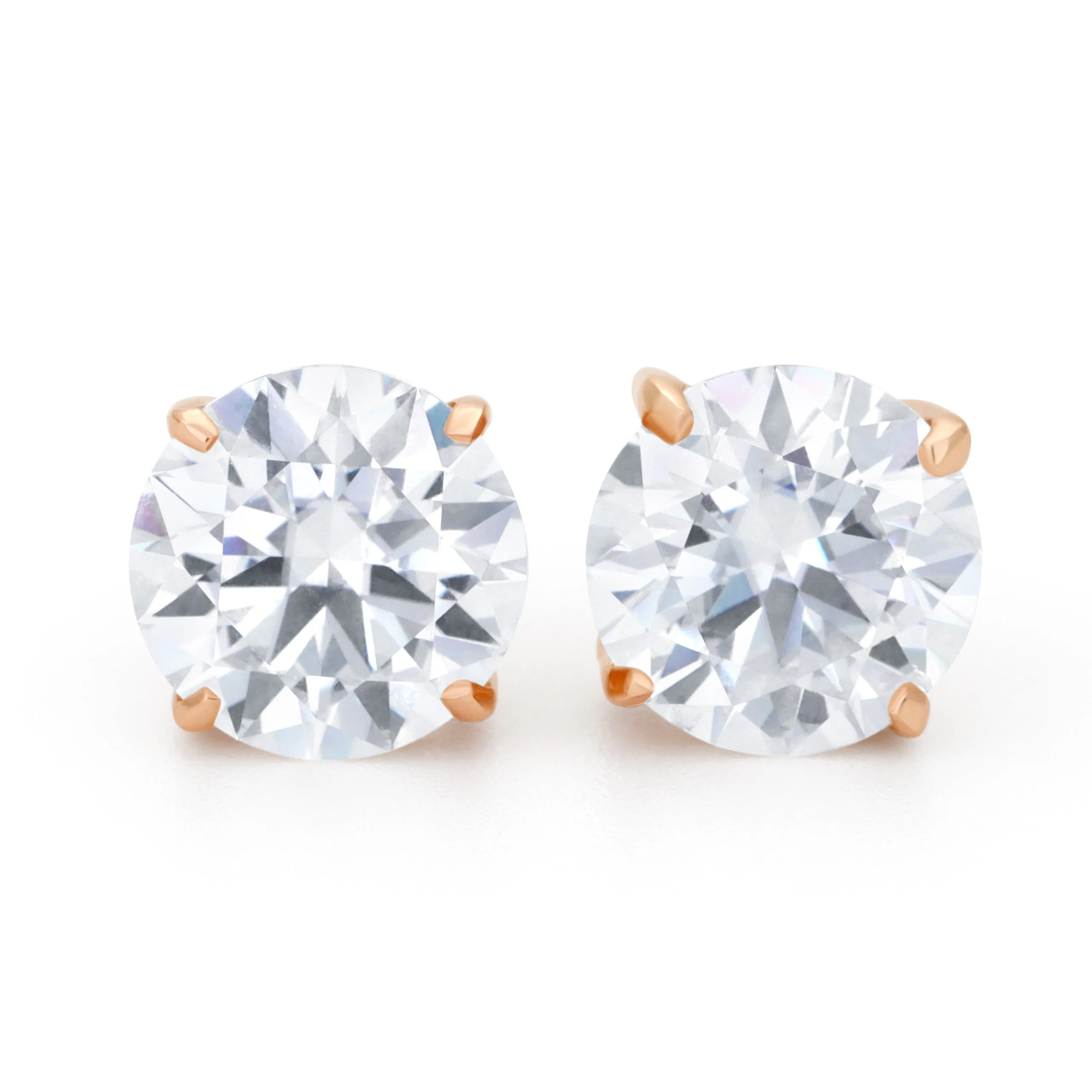 Round Cut Moissanite Stud Earrings sold by Ghetluxe