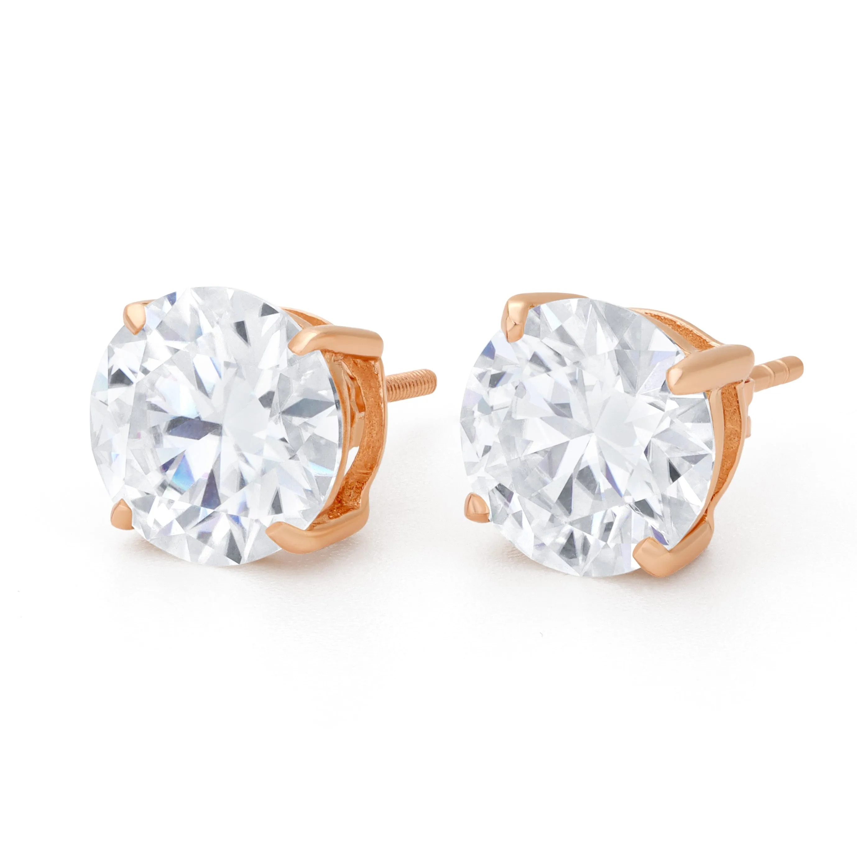 Round Cut Moissanite Stud Earrings sold by Ghetluxe product image thumbnail 2