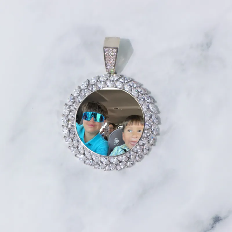 50mm Diamond Custom Photo Pendant sold by Ghetluxe