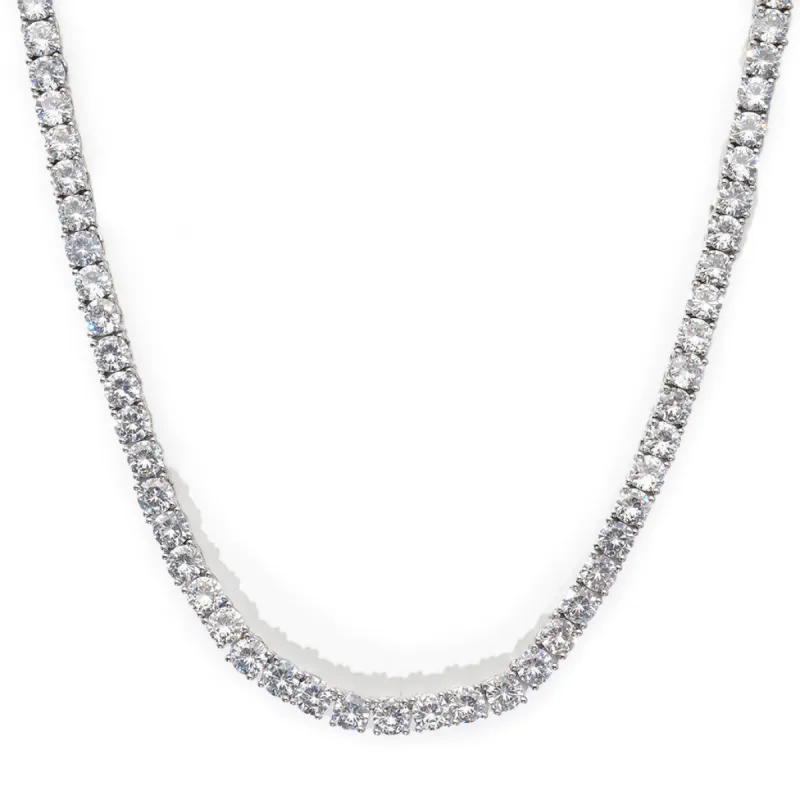 5mm Round Cut Diamond Tennis Chain-50% OFF Moissanite Chains sold by Ghetluxe