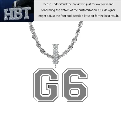 VVS Moissanite Custom Name Pendant in Sterling Silver sold by Ghetluxe