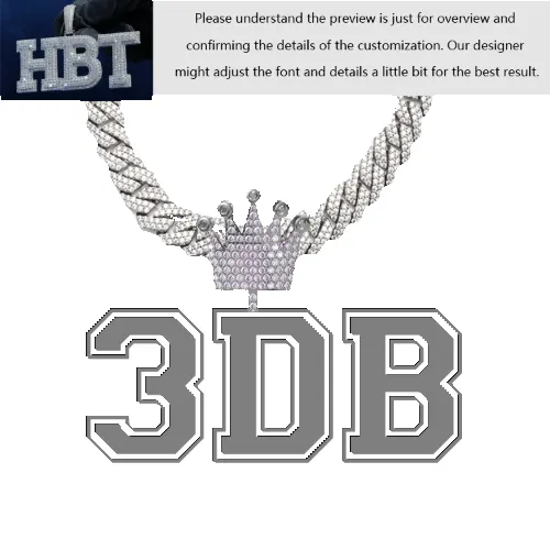 VVS Moissanite Custom Name Pendant in Sterling Silver sold by Ghetluxe