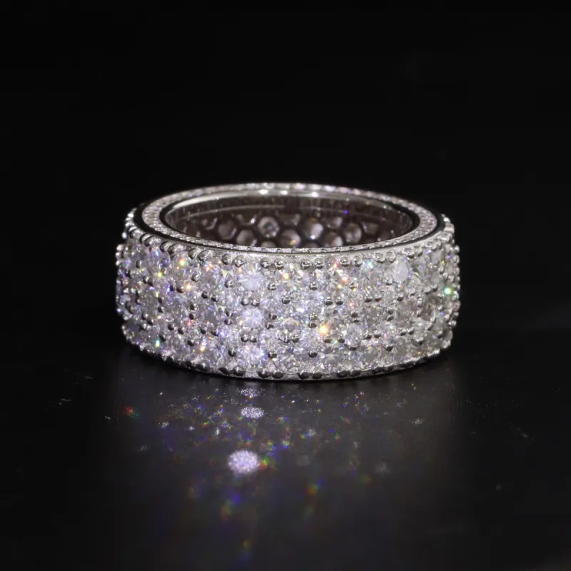 5 Layers Moissanite Ring Band sold by Ghetluxe