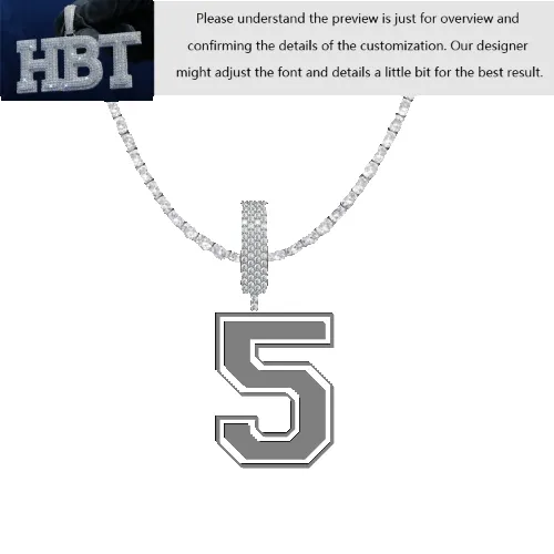 VVS Moissanite Custom Name Pendant in Sterling Silver sold by Ghetluxe