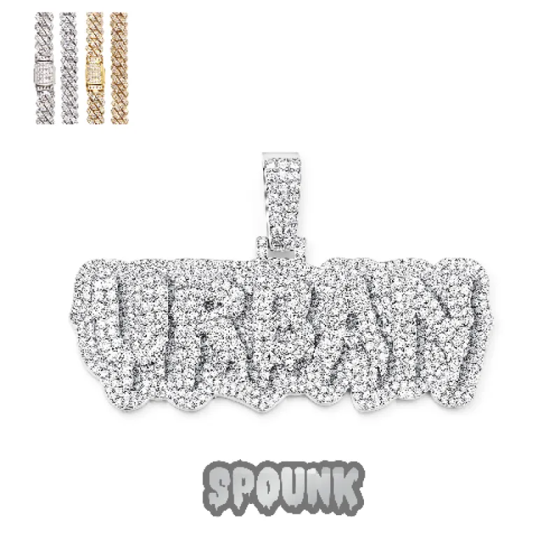 Custom Layered Drip Letter Pendant sold by Ghetluxe