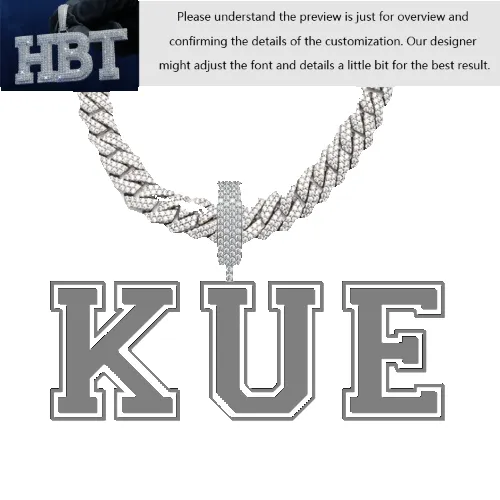 VVS Moissanite Custom Name Pendant in Sterling Silver sold by Ghetluxe