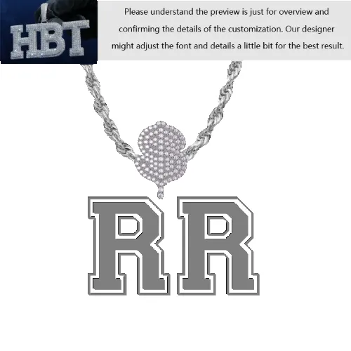 VVS Moissanite Custom Name Pendant in Sterling Silver sold by Ghetluxe