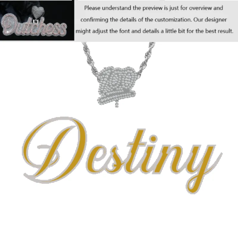 Custom Layered Handwriting Letter Pendant sold by Ghetluxe