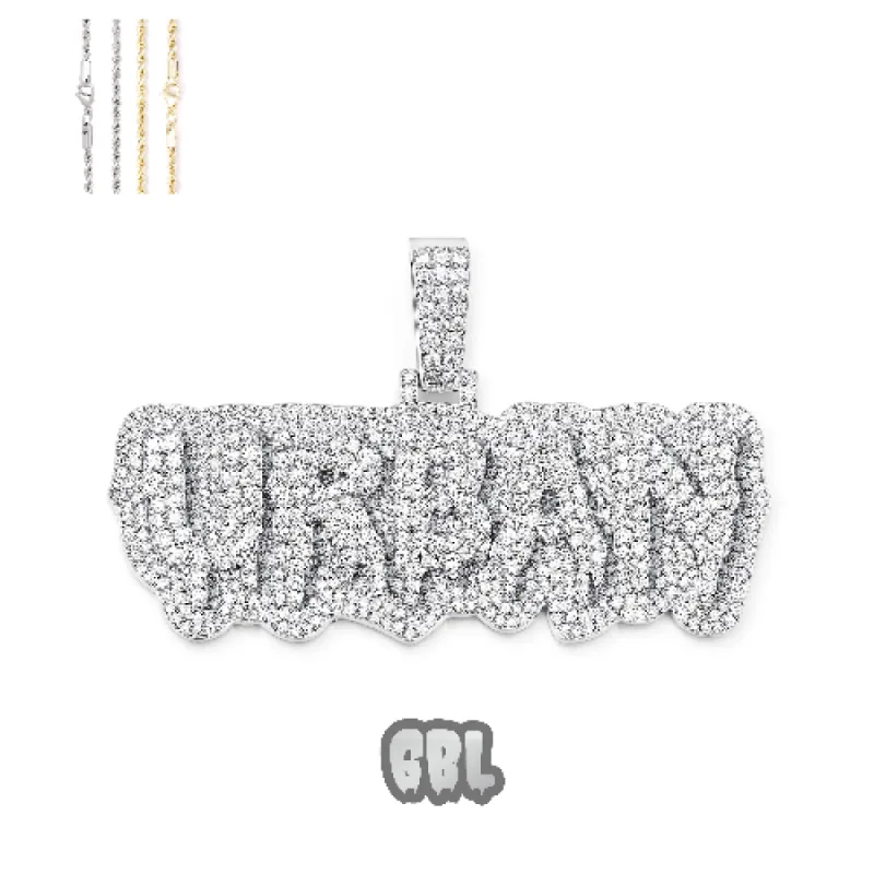 Custom Layered Drip Letter Pendant sold by Ghetluxe