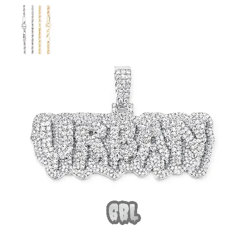 Custom Layered Drip Letter Pendant sold by Ghetluxe