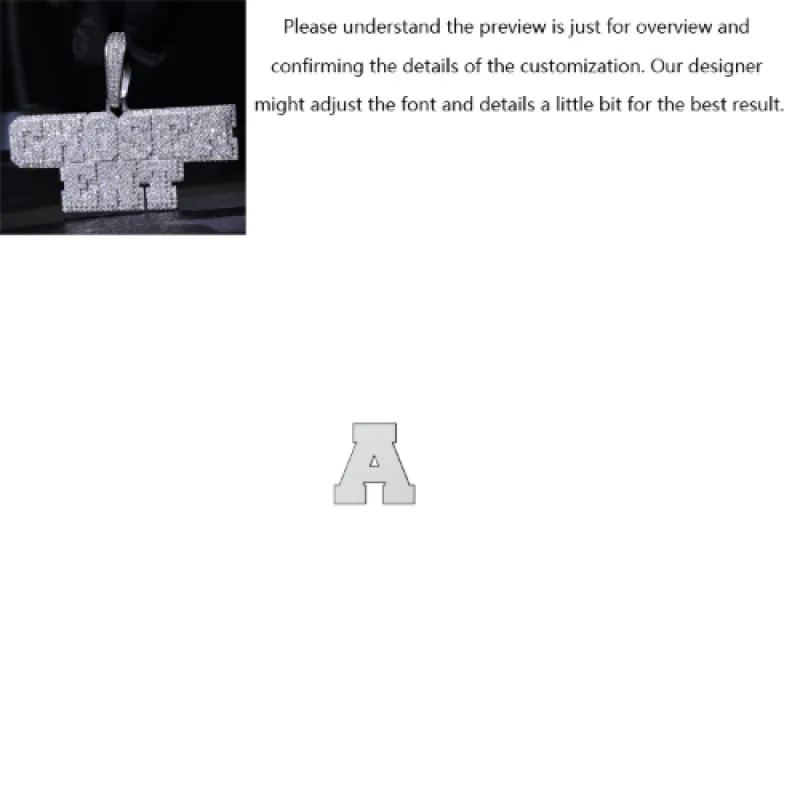 Layered College Font Custom Name Pendant made by Ghetluxe