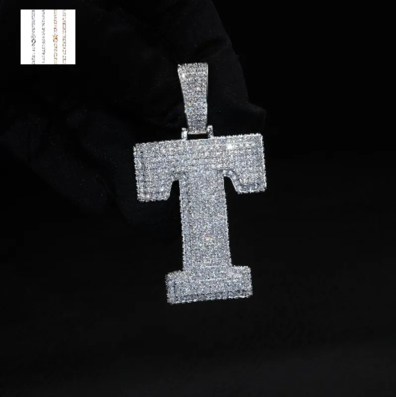 Full Iced Custom 3D Multi-layer Name Pendant sold by Ghetluxe