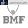VVS Moissanite Custom Name Pendant in Sterling Silver sold by Ghetluxe