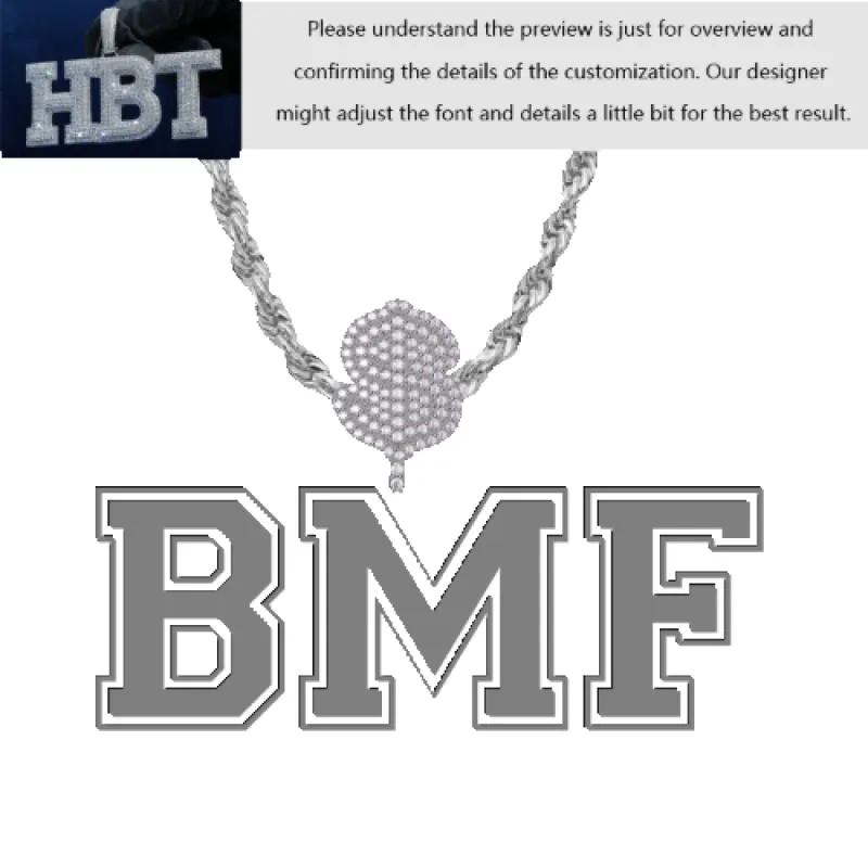 VVS Moissanite Custom Name Pendant in Sterling Silver sold by Ghetluxe