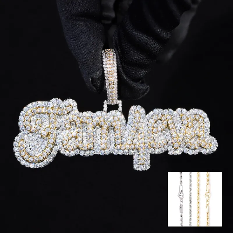 Iced Two-Tone Fam4eva Pendant made by Ghetluxe