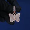Baguette Diamond Butterfly Pendant Necklace sold by Ghetluxe