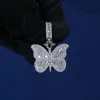 Baguette Diamond Butterfly Pendant Necklace sold by Ghetluxe