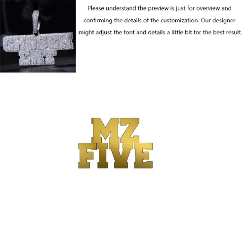 Layered College Font Custom Name Pendant made by Ghetluxe