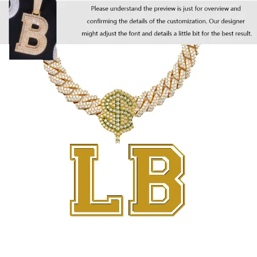 VVS Moissanite Custom Name Pendant in Sterling Silver sold by Ghetluxe