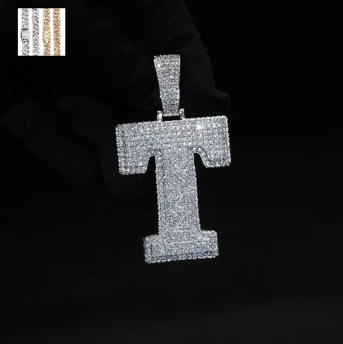 Full Iced Custom 3D Multi-layer Name Pendant sold by Ghetluxe