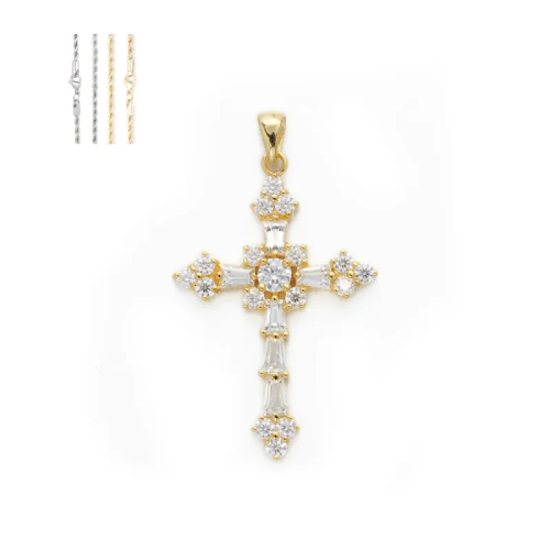 Moissanite Cross Pendant sold by Ghetluxe