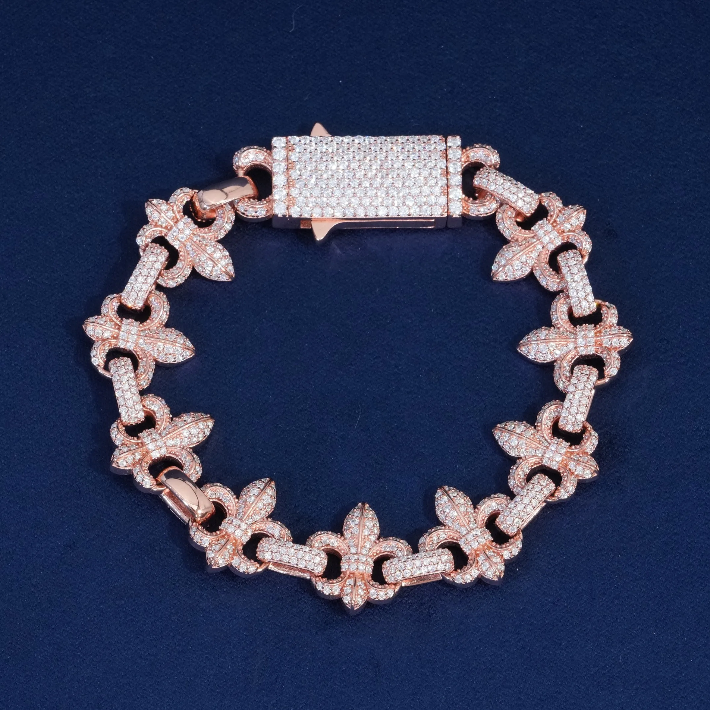 Moissanite Diamond Flower Bracelet sold by Ghetluxe product image thumbnail 4