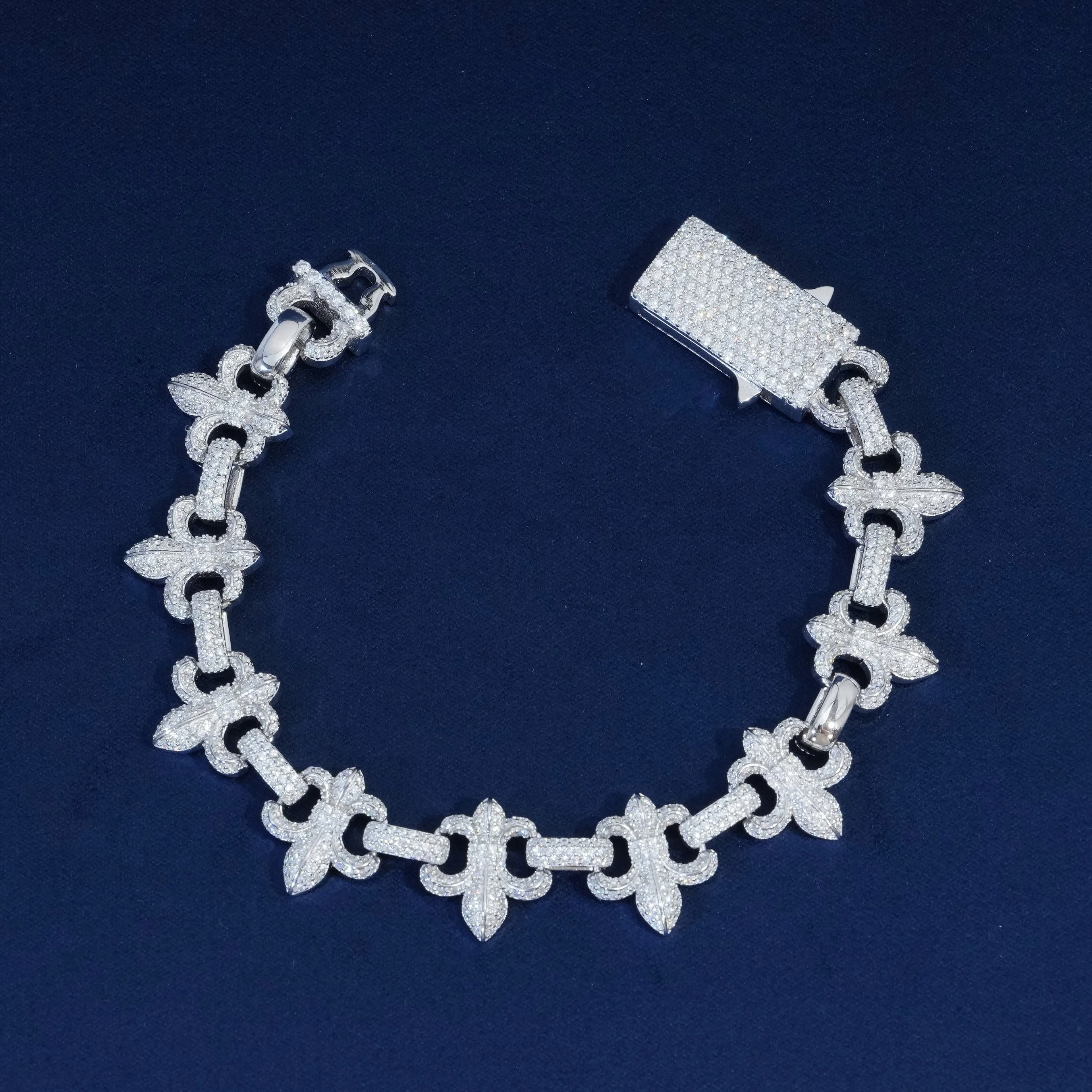 Moissanite Diamond Flower Bracelet sold by Ghetluxe product image thumbnail 2