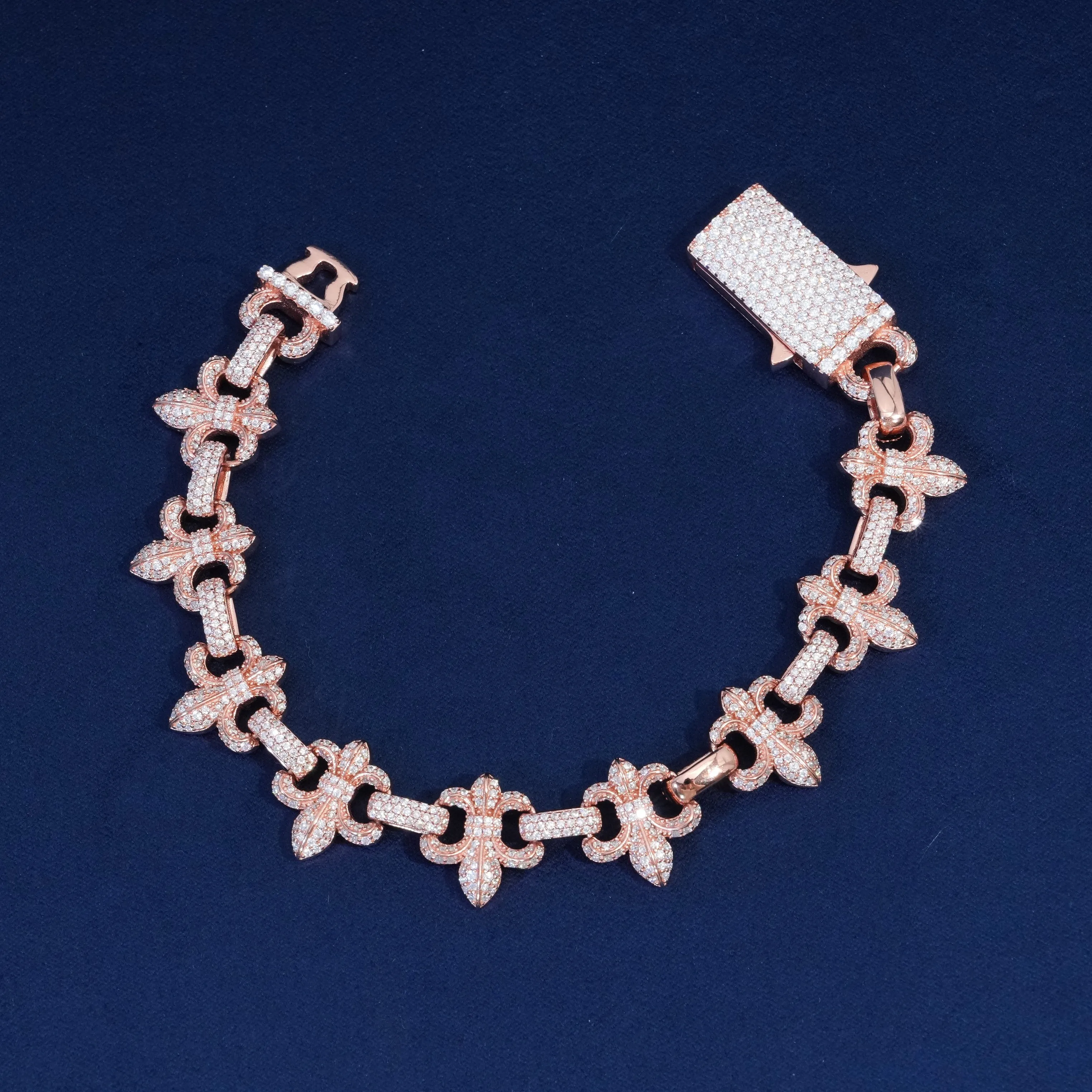 Moissanite Diamond Flower Bracelet sold by Ghetluxe product image thumbnail 5