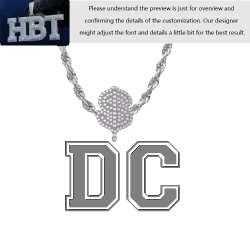 VVS Moissanite Custom Name Pendant in Sterling Silver sold by Ghetluxe