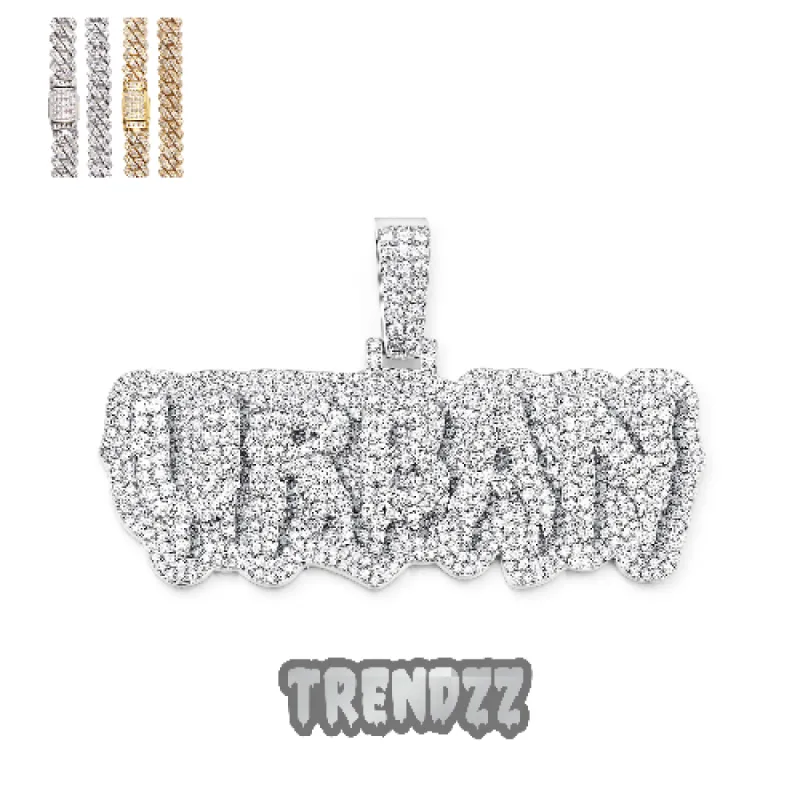 Custom Layered Drip Letter Pendant sold by Ghetluxe