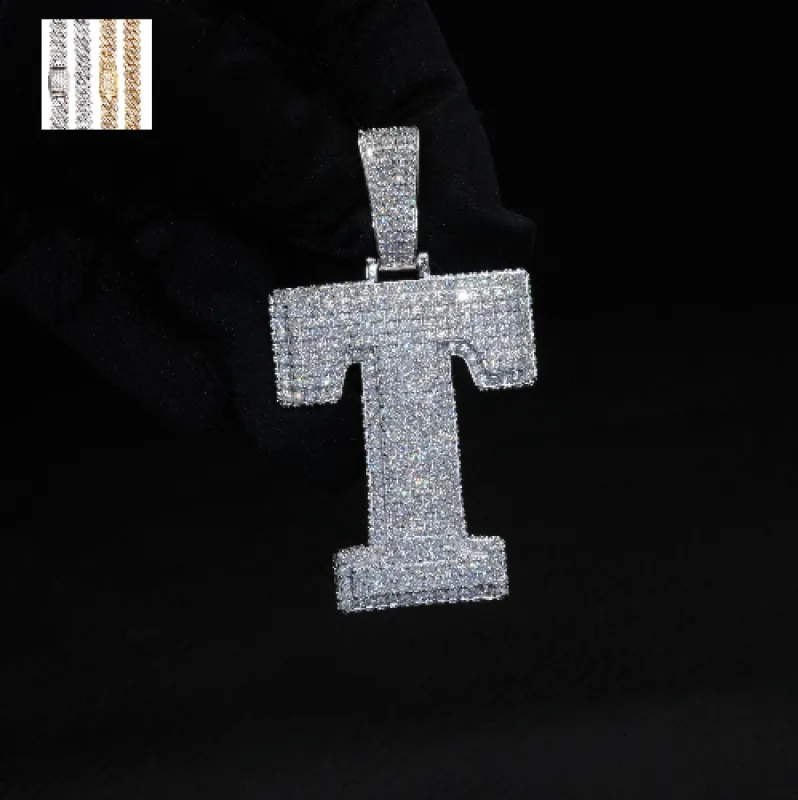 Full Iced Custom 3D Multi-layer Name Pendant sold by Ghetluxe