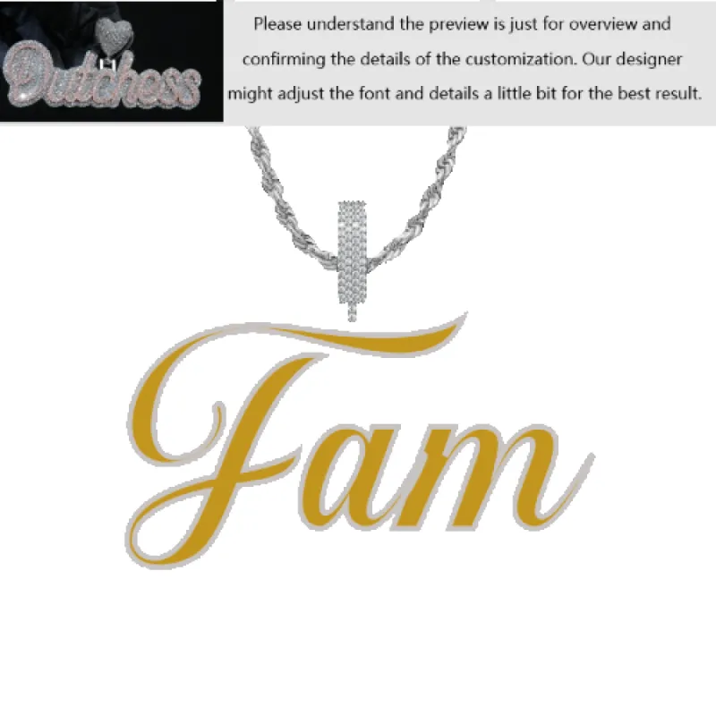 Custom Layered Handwriting Letter Pendant sold by Ghetluxe